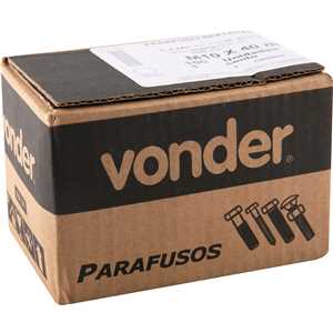 Parafuso sextavado zincado 10 mm x 40 mm, MA, rosca total, VONDER
