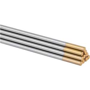 Eletrodo de tungstênio, ponta dourada, com 1,5% de Lantânio, 1,6 mm, AWS A5.12, VONDER