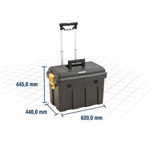 Caixa para ferramentas, plástica, com rodas, 62,0 cm x 44,0 cm x 44,5 cm, CRV 0200, VONDER