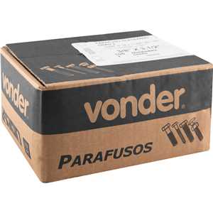 Parafuso sextavado zincado 3/8" x 3.1/2", UNC, rosca parcial, VONDER