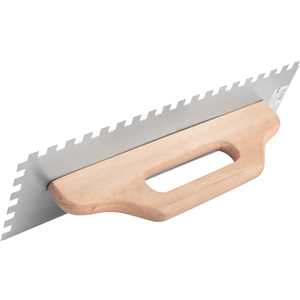 Desempenadeira de aço, dentada, 390 mm x 120 mm, NOVE54
