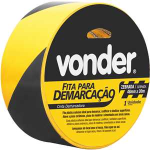 Fita adesiva para demarcação, 48 mm x 30 m zebrada VONDER