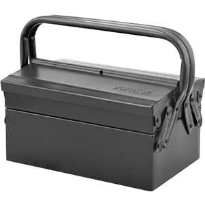 Caixa metálica sanfonada para ferramentas, com 3 gavetas, 30 cm x 19 cm x 16 cm, VONDER