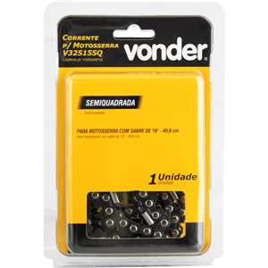 Corrente para motosserra com sabre de 16'', V32515SQ, VONDER