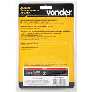 Alicate desencapador de fios, automático, AD 180, VONDER