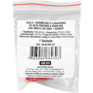 Bico 0° para lavadoras a gasolina de alta pressão LGV 3000 e LGV 3600, VONDER