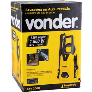 Lavadora de alta pressão LAV 2000, 1.960 lbf/pol², 127 V~, VONDER