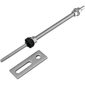 Conjunto haste M10 x 250 mm com suporte reto para painel solar, para metal, VONDER