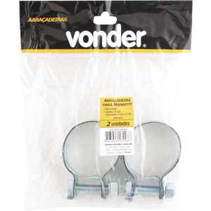 Abraçadeira para mangote, aço carbono, largura 32 mm, AM 73 mm - 81 mm, com 2 peças, VONDER