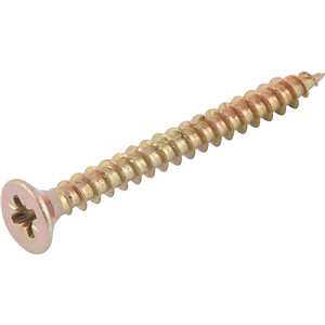 Parafuso madeira chipboard, cabeça chata, fenda cruzada/pozidrive, 6,0 mm x 60,0 mm, VONDER
