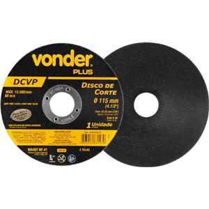 Disco de corte 115 mm x 1,6 mm x 22,23 mm DCVP, VONDER PLUS