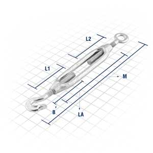 Esticador gancho/olhal para cabo de aço 5/16" - 7,94 mm, VONDER