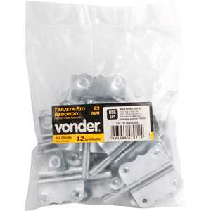 Tarjeta fio redondo zincada 63 mm, VONDER