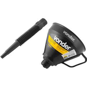 Funil plástico, bico flexível, preto, 160 mm, VONDER