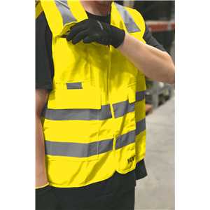 Colete refletivo tipo blusão, com bolso, amarelo, CV 106 VONDER