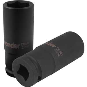 Soquete sextavado longo de impacto, 22 mm, encaixe de 1/2", VONDER