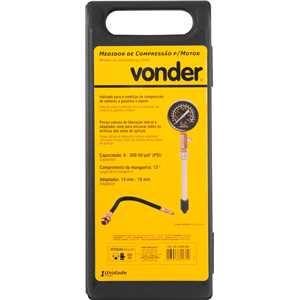 Medidor de compressão para motor 0 - 300 PSI, VONDER