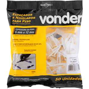 Espaçador e nivelador para piso 1,0 mm, para cunha larga, VONDER