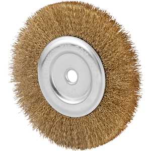 Escova circular aço latonado, 6" x 1/2" x 1/2" (152,4 mm x 12,7 mm x 12,7 mm), VONDER