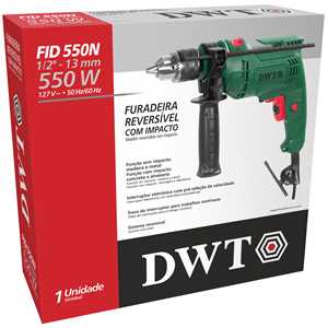 Furadeira de impacto 1/2", 550 W, 127 V~, FID 550N DWT