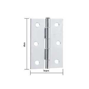 Dobradiça para porta 2.1/2", em ferro zincado, VONDER