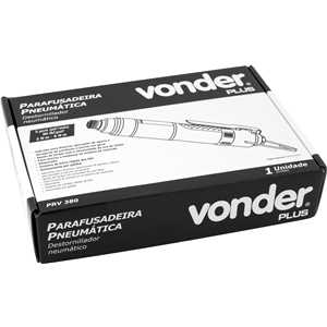 Parafusadeira pneumática com encaixe de 1/4", com acionamento por gatilho, PRV 380, VONDER PLUS