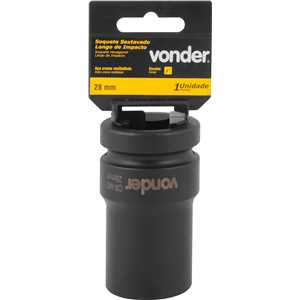 Soquete sextavado longo de impacto, 28 mm, encaixe de 1", VONDER