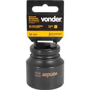 Soquete sextavado de impacto, encaixe de 3/4" x 38,0 mm, VONDER