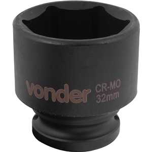 Soquete sextavado de impacto, encaixe de 1/2" x 32,0 mm, VONDER