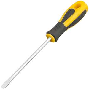Chave de fenda 1/4" x 5", aço cromo vanádio, cabo emborrachado, VONDER PLUS