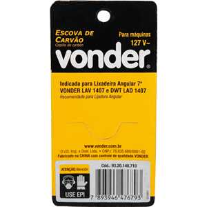 Escova de carvão para lixadeira Angular LAV 1407, VONDER