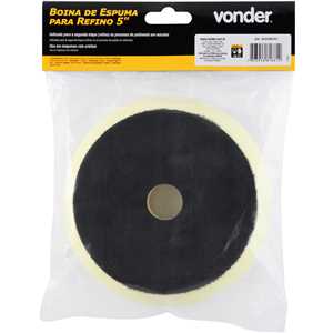 Boina de espuma para refino 5", para politriz roto-orbital, VONDER
