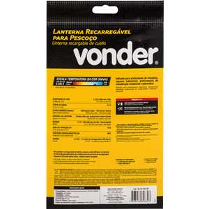 Lanterna recarregável para pescoço, LPV 320, VONDER
