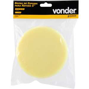 Boina de espuma para refino 5", para politriz rotativa, VONDER