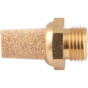 Silenciador de ar comprimido, longo, em latão, rosca 1/8" BSP, VONDER