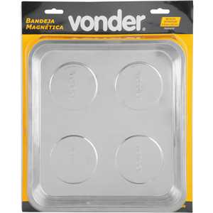 Bandeja magnética retangular, inox, 270 mm x 292 mm, VONDER
