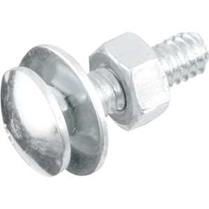 Parafuso francês zincado, 1/4" x 1", com porca e arruela, cartela com 4 conjuntos, VONDER
