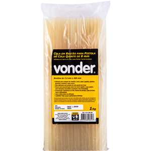 Cola em bastão para pistola de cola quente de 8 mm, com 1 kg, VONDER