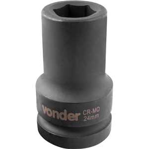 Soquete sextavado longo de impacto, 24 mm, encaixe de 1", VONDER