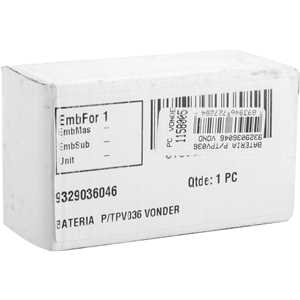 Bateria 3,6 V 1,5 Ah para TPV 036, VONDER