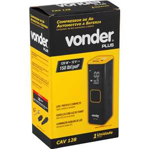 Compressor de ar automotivo a bateria, CAV 128 VONDER PLUS