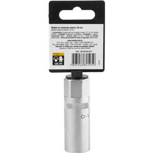 Soquete para vela de ignição, encaixe 1/2", 16 mm, estriado, VONDER