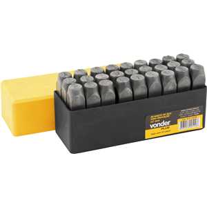 Alfabeto/punção de aço para gravação, 5 mm, VONDER PLUS