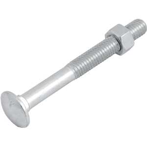 Parafuso francês zincado, 3/8" x 3.1/2", com porca, VONDER