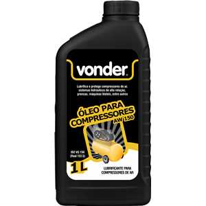 Óleo para compressores e sistemas hidráulicos AW, ISO VG150, 1 litro VONDER