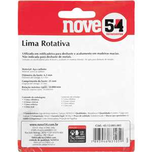 Jogo de limas rotativas, 5 peças, NOVE54