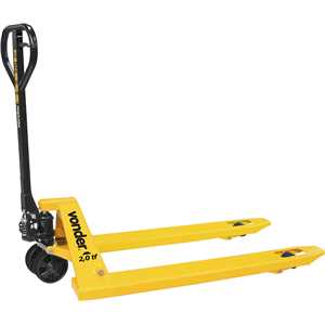 Paleteira hidráulica, 2 toneladas (2 tf), 1.150 mm x 685 mm, roda simples de nylon, PSN 206, VONDER