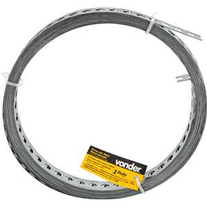 Fita de aço perfurada 17 mm x 0,40 mm x 10 m VONDER