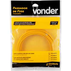 Passador de fios com 10 metros, com alma de aço, VONDER