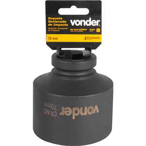 Soquete sextavado de impacto, encaixe de 1" x 70,0 mm, VONDER